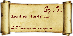 Szentner Terézia névjegykártya