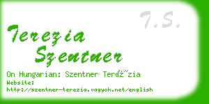 terezia szentner business card